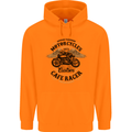 Biker Custom Cafe Racer Motorbike Mens 80% Cotton Hoodie Orange