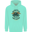 Biker Custom Cafe Racer Motorbike Mens 80% Cotton Hoodie Peppermint