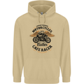 Biker Custom Cafe Racer Motorbike Mens 80% Cotton Hoodie Sand