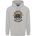 Biker Custom Cafe Racer Motorbike Mens 80% Cotton Hoodie Sports Grey