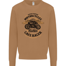 Biker Custom Cafe Racer Motorbike Mens Sweatshirt Jumper Caramel Latte