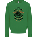 Biker Custom Cafe Racer Motorbike Mens Sweatshirt Jumper Irish Green