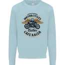 Biker Custom Cafe Racer Motorbike Mens Sweatshirt Jumper Light Blue