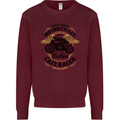 Biker Custom Cafe Racer Motorbike Mens Sweatshirt Jumper Maroon