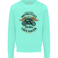 Biker Custom Cafe Racer Motorbike Mens Sweatshirt Jumper Peppermint