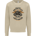 Biker Custom Cafe Racer Motorbike Mens Sweatshirt Jumper Sand