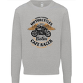 Biker Custom Cafe Racer Motorbike Mens Sweatshirt Jumper Sports Grey