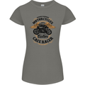 Biker Custom Cafe Racer Motorbike Womens Petite Cut T-Shirt Charcoal