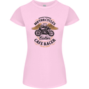 Biker Custom Cafe Racer Motorbike Womens Petite Cut T-Shirt Light Pink