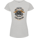 Biker Custom Cafe Racer Motorbike Womens Petite Cut T-Shirt Sports Grey
