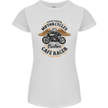 Biker Custom Cafe Racer Motorbike Womens Petite Cut T-Shirt White