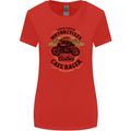 Biker Custom Cafe Racer Motorbike Womens Wider Cut T-Shirt Red