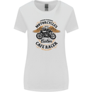 Biker Custom Cafe Racer Motorbike Womens Wider Cut T-Shirt White