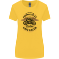 Biker Custom Cafe Racer Motorbike Womens Wider Cut T-Shirt Yellow