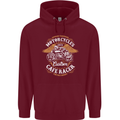 Biker Custom Cafe Racer Motorcycle Childrens Kids Hoodie Maroon