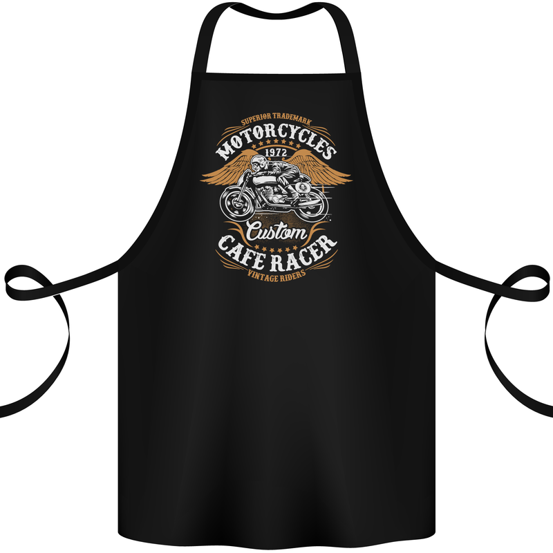 Biker Custom Cafe Racer Motorcycle Cotton Apron 100% Organic Black