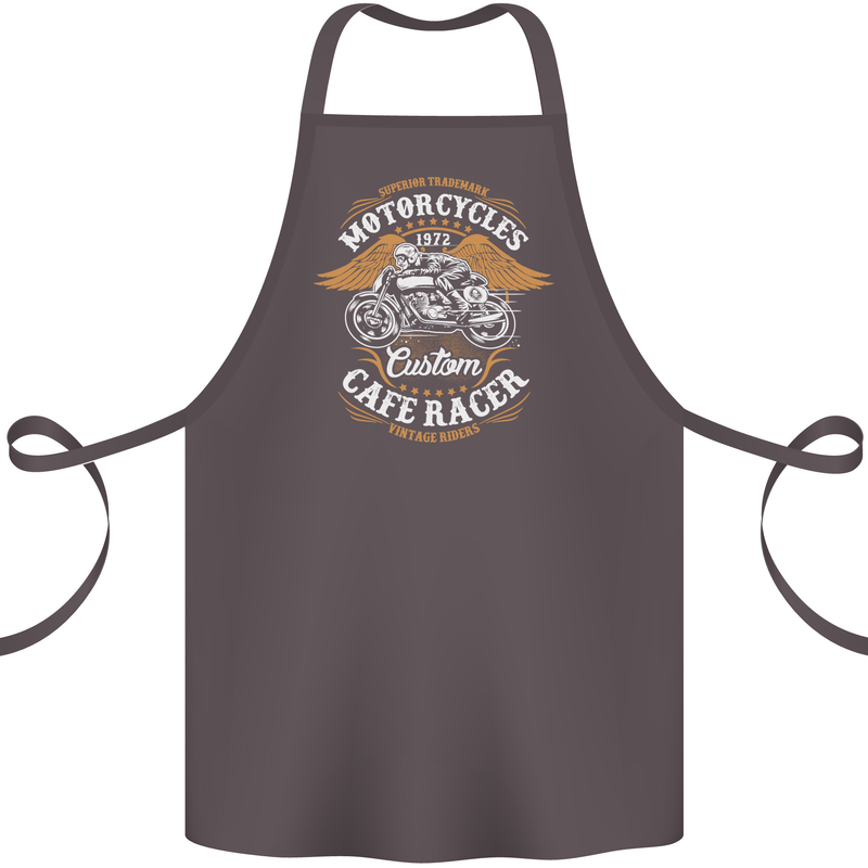 Biker Custom Cafe Racer Motorcycle Cotton Apron 100% Organic Dark Grey