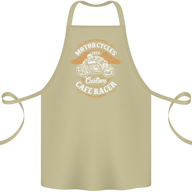 Biker Custom Cafe Racer Motorcycle Cotton Apron 100% Organic Khaki