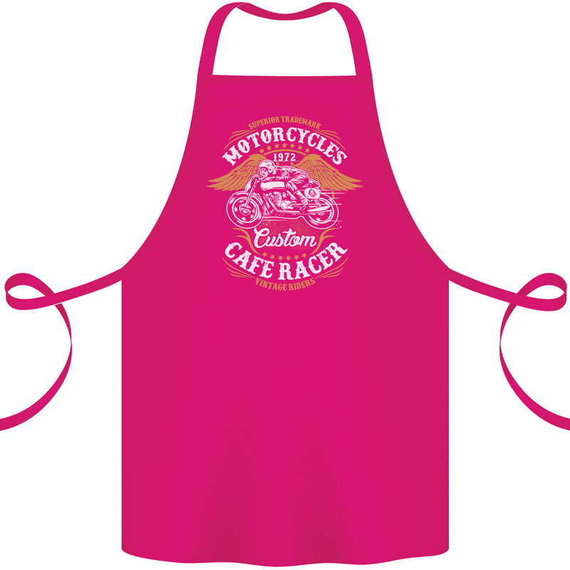 Biker Custom Cafe Racer Motorcycle Cotton Apron 100% Organic Pink