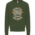 Biker Custom Cafe Racer Motorcycle Kids Sweatshirt Jumper Forest Green