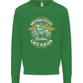 Biker Custom Cafe Racer Motorcycle Kids Sweatshirt Jumper Irish Green