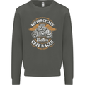 Biker Custom Cafe Racer Motorcycle Kids Sweatshirt Jumper Storm Grey