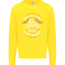 Biker Custom Cafe Racer Motorcycle Kids Sweatshirt Jumper Yellow