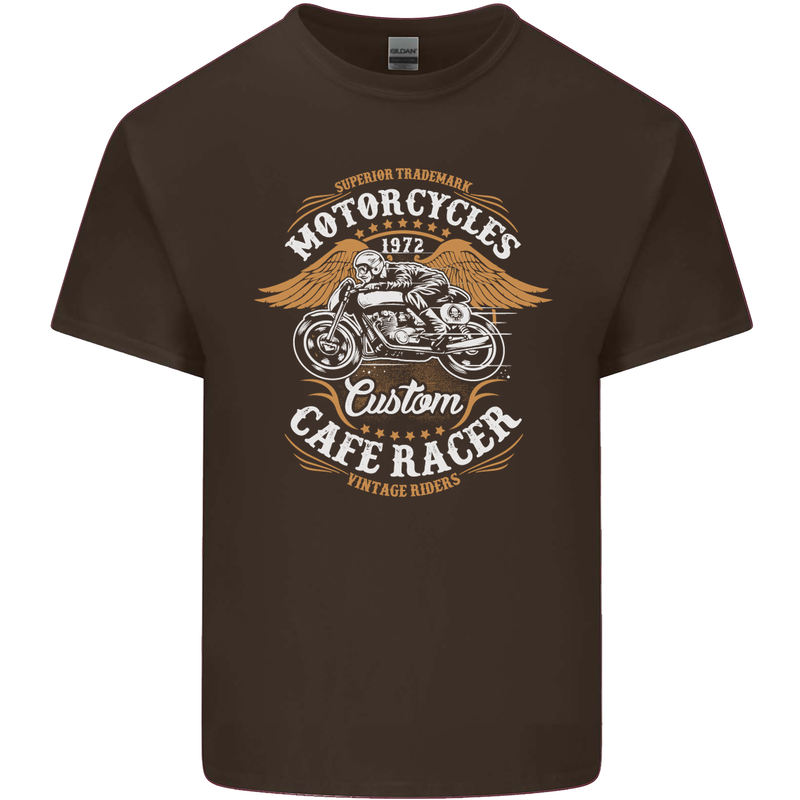 Biker Custom Cafe Racer Motorcycle Kids T-Shirt Childrens Chocolate