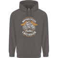 Biker Custom Cafe Racer Motorcycle Mens 80% Cotton Hoodie Charcoal