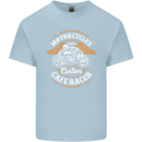 Biker Custom Cafe Racer Motorcycle Mens Cotton T-Shirt Tee Top Light Blue