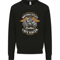 Biker Custom Cafe Racer Motorcycle Mens Sweatshirt Jumper Black