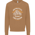 Biker Custom Cafe Racer Motorcycle Mens Sweatshirt Jumper Caramel Latte