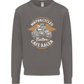 Biker Custom Cafe Racer Motorcycle Mens Sweatshirt Jumper Charcoal