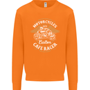 Biker Custom Cafe Racer Motorcycle Mens Sweatshirt Jumper Orange