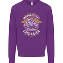 Biker Custom Cafe Racer Motorcycle Mens Sweatshirt Jumper Purple