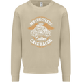 Biker Custom Cafe Racer Motorcycle Mens Sweatshirt Jumper Sand