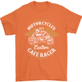 Biker Custom Cafe Racer Motorcycle Mens T-Shirt Cotton Gildan Orange