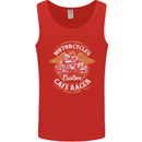 Biker Custom Cafe Racer Motorcycle Mens Vest Tank Top Red