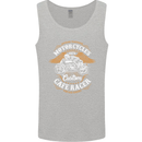 Biker Custom Cafe Racer Motorcycle Mens Vest Tank Top Sports Grey