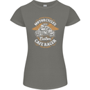 Biker Custom Cafe Racer Motorcycle Womens Petite Cut T-Shirt Charcoal