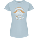 Biker Custom Cafe Racer Motorcycle Womens Petite Cut T-Shirt Light Blue