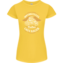 Biker Custom Cafe Racer Motorcycle Womens Petite Cut T-Shirt Yellow