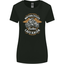 Biker Custom Cafe Racer Motorcycle Womens Wider Cut T-Shirt Black
