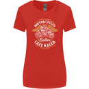 Biker Custom Cafe Racer Motorcycle Womens Wider Cut T-Shirt Red