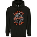 Biker Custom Cafe Racer Motors Motorbike Mens 80% Cotton Hoodie Black