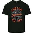 Biker Custom Cafe Racer Motors Motorbike Mens Cotton T-Shirt Tee Top Black