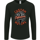 Biker Custom Cafe Racer Motors Motorbike Mens Long Sleeve T-Shirt Black