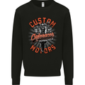 Biker Custom Cafe Racer Motors Motorbike Mens Sweatshirt Jumper Black