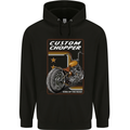 Biker Custom Chopper Motorbike Motorcycle Childrens Kids Hoodie Black