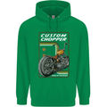 Biker Custom Chopper Motorbike Motorcycle Childrens Kids Hoodie Irish Green